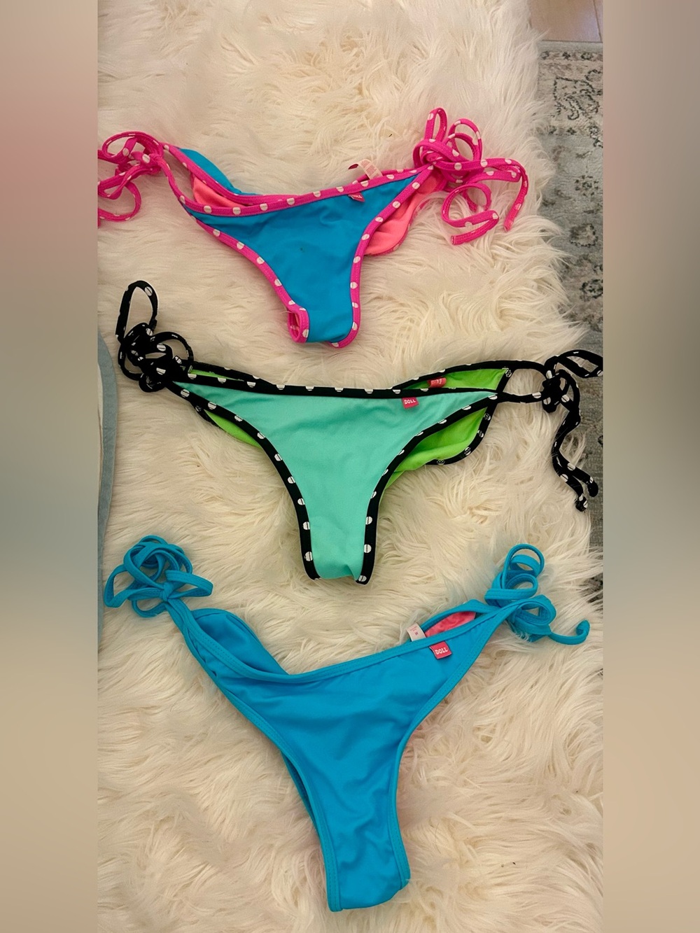 Bundle- Doll swimwear bikini bottoms size medium